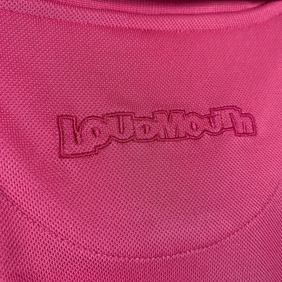 Loudmouth Golf Shirt Mens XXL Pink Polo 2XL Embroidered Spell Out - Picture 6 of 8